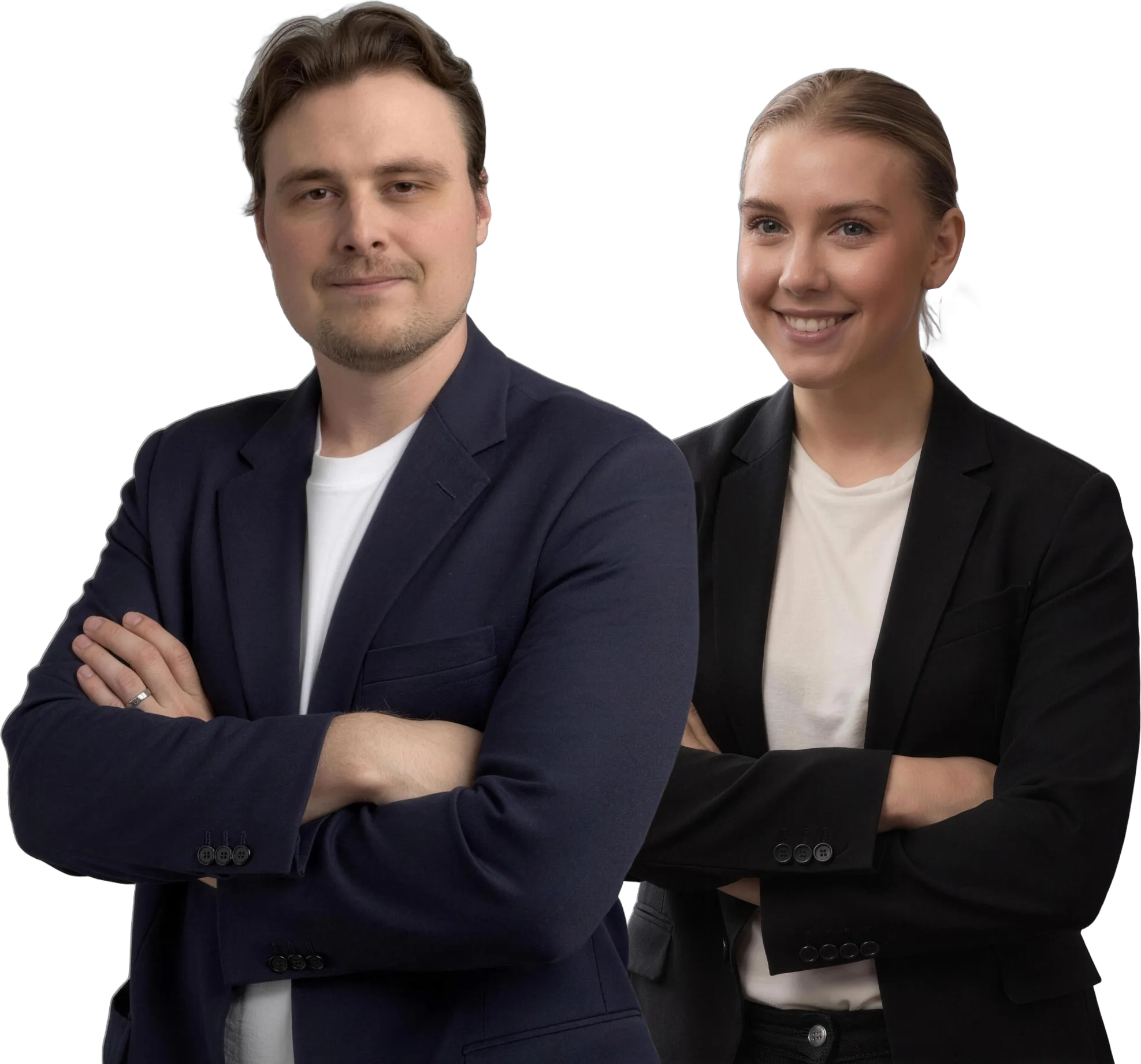 Karl Valeus Feldt och Tilda Valeus Feldt, som driver Movesocial