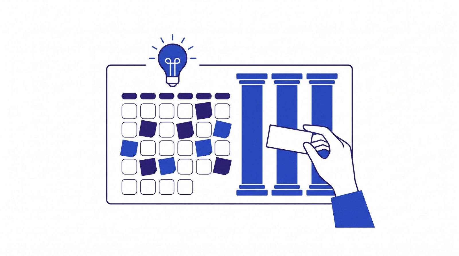 Innehållsstrategi för sociala medier med kalender, innehållspelare och idéer