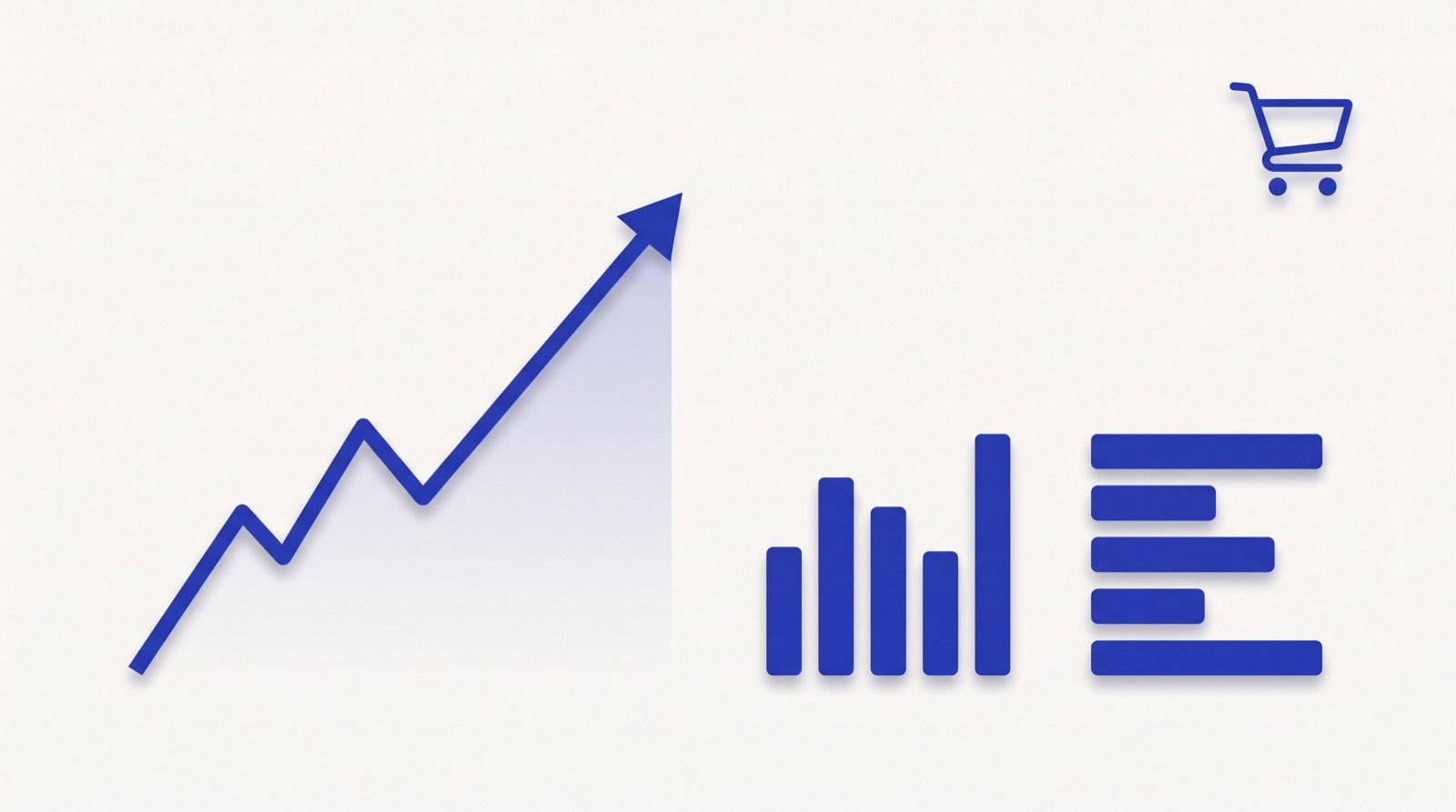 Illustration av en analysdashboard som mäter resultat av e-handels-seo